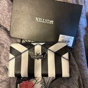 Killstar Monochrome Bat Wallet